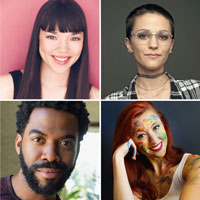 A block of 4 portraits of various hosts.